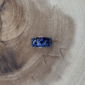 OHM Beads Blue "Waterfall" Bead